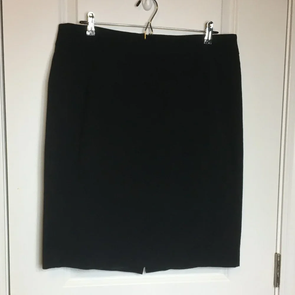 Talbots Black Mini Career Casual Skirt Size 14